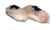 Нigiri sea bass 
(70 g sea bass.)